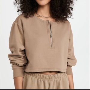 NWT Good American half zip sweatshirt